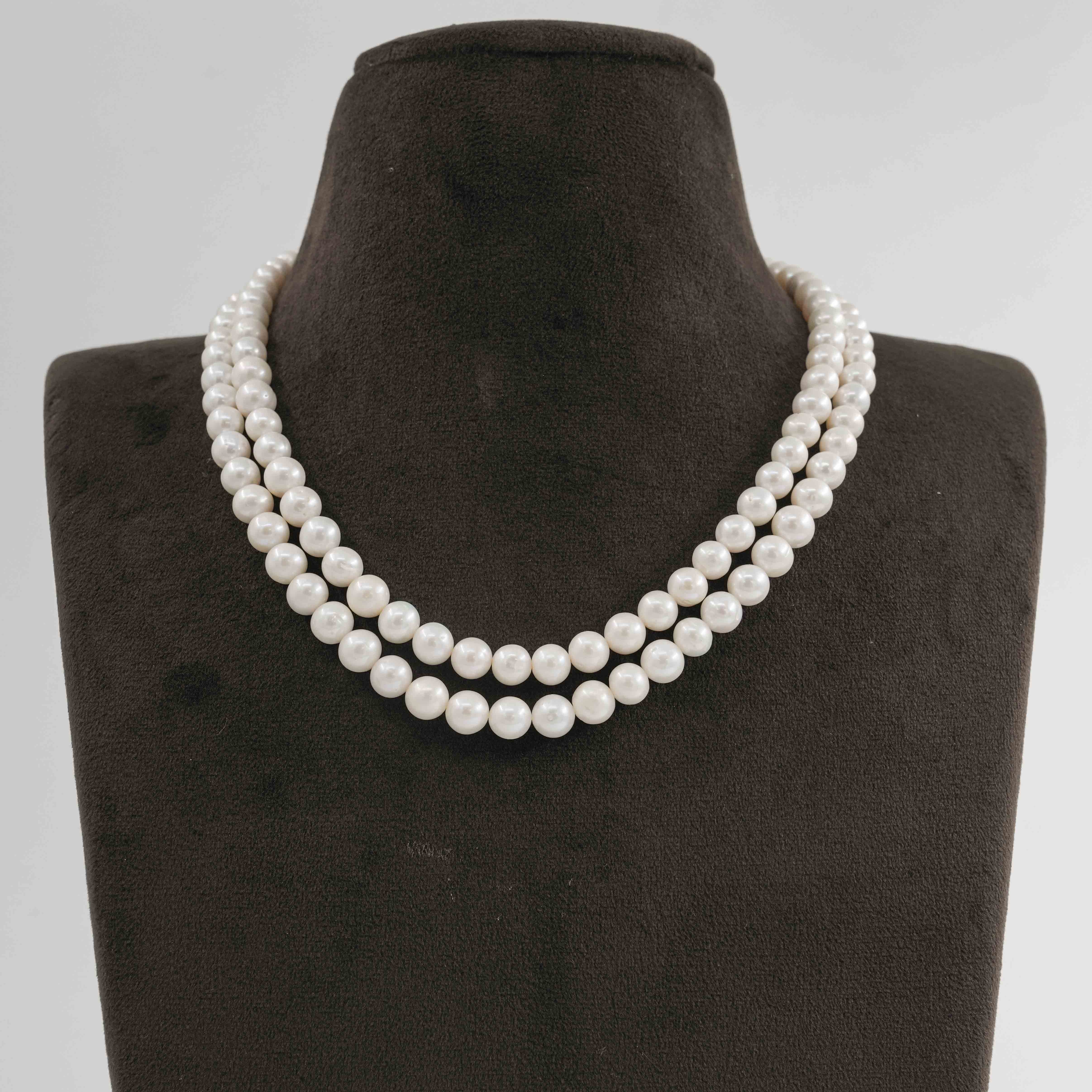 Elegance White Pearl Necklace